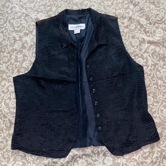 80's Black and Gold Dotted Vest by Norton McNaughton main image 0